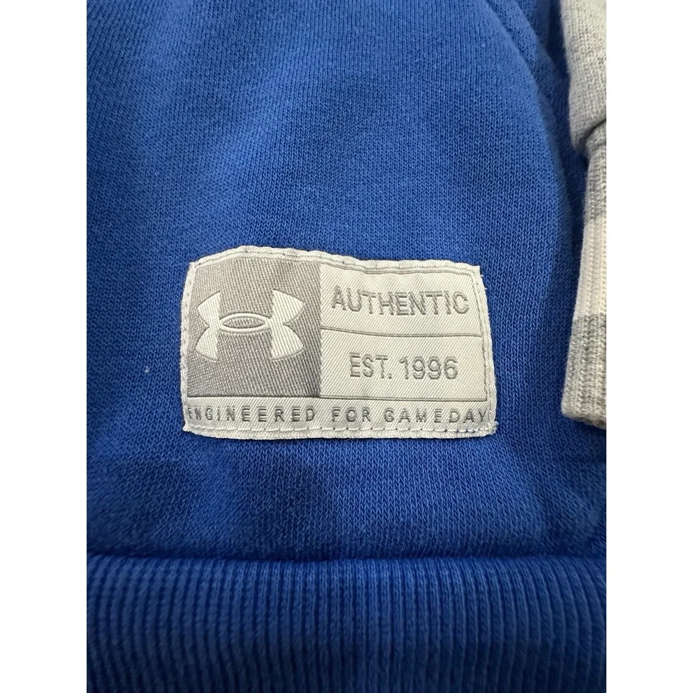 Under Armour Hoodie Boys XL Gray Blue Pullover Hooded‎ Long Sleeve Youth Top EUC